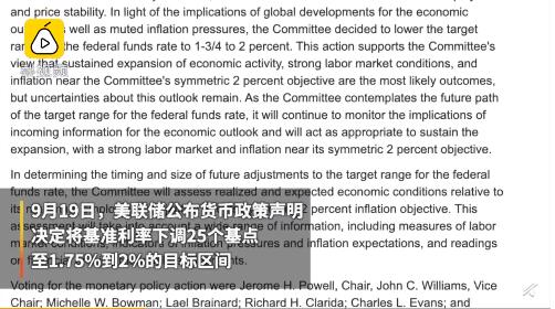 美聯(lián)儲利率決議 降息25個(gè)基點(diǎn)被特朗普痛罵沒膽