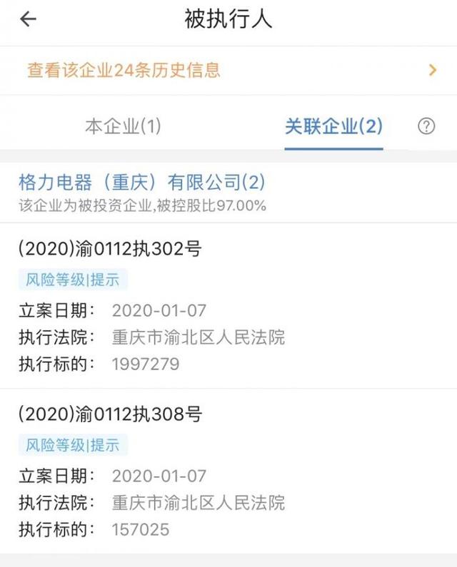 格力列為被執行人 真實情況是什么？
